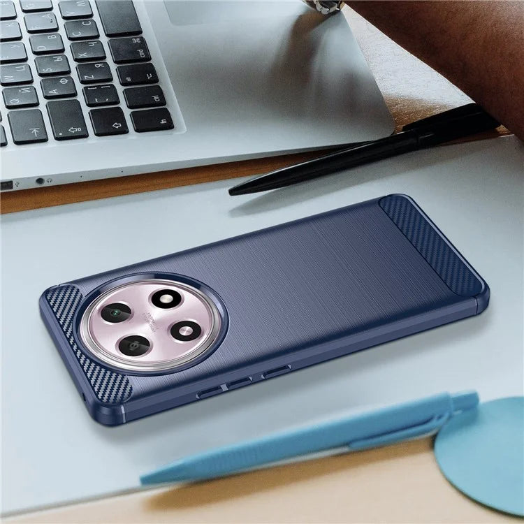 For Oppo A2 Pro 5G Case Shockproof TPU Shell Carbon Fiber Texture Cell Phone Cover