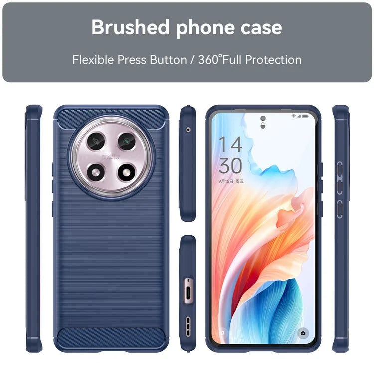For Oppo A2 Pro 5G Case Shockproof TPU Shell Carbon Fiber Texture Cell Phone Cover