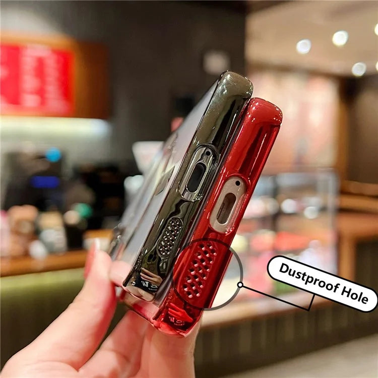 For Samsung Galaxy S22+ 5G Case Built-in Lens Film Electroplated Magnetic TPU Phone Cover