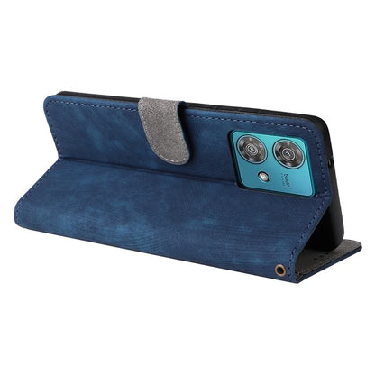 For Motorola Edge 40 Neo 5G Case PU Leather RFID Blocking Phone Cover with Strap
