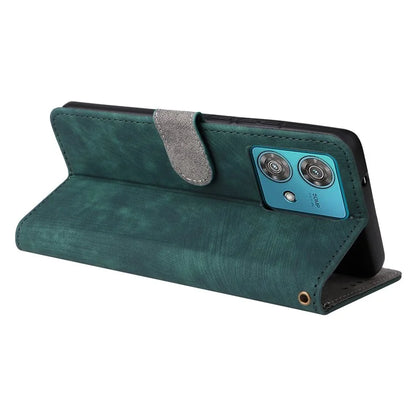 For Motorola Edge 40 Neo 5G Case PU Leather RFID Blocking Phone Cover with Strap