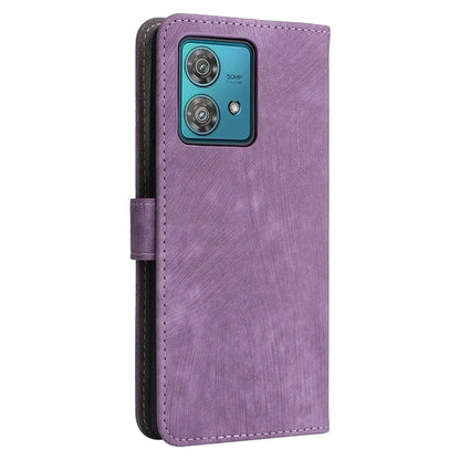 For Motorola Edge 40 Neo 5G Case PU Leather RFID Blocking Phone Cover with Strap