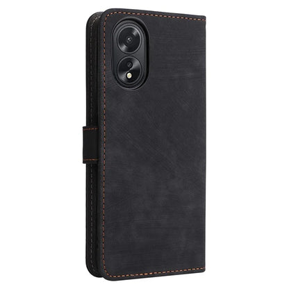 For Oppo A18 4G / A38 4G Leather Case RFID Blocking Wallet Phone Cover with Strap