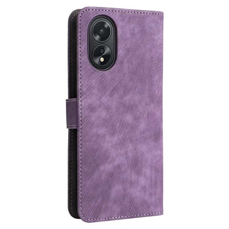 For Oppo A18 4G / A38 4G Leather Case RFID Blocking Wallet Phone Cover with Strap
