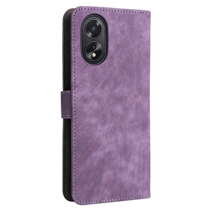 For Oppo A18 4G / A38 4G Leather Case RFID Blocking Wallet Phone Cover with Strap