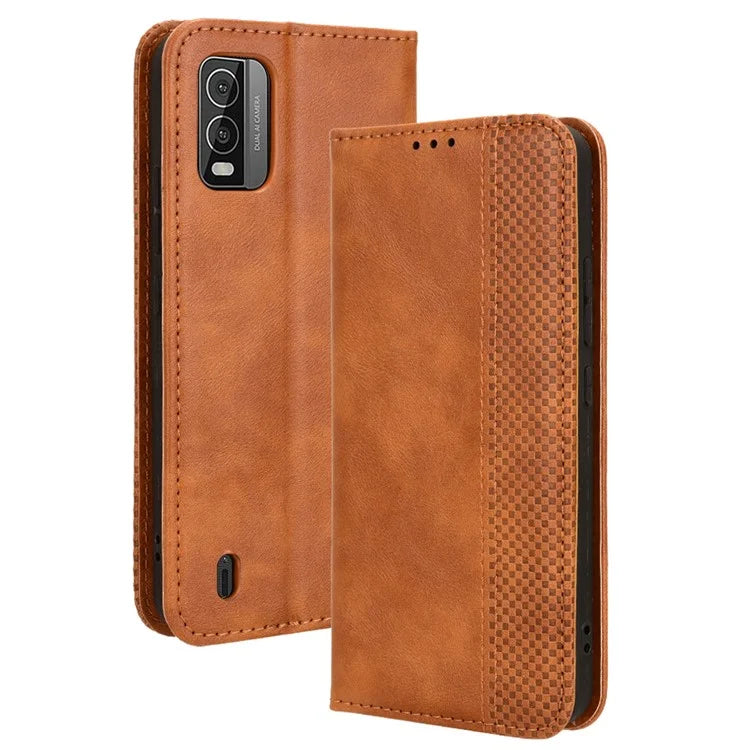 For Nokia C210 Case Wallet Retro PU Leather Protective Phone Cover