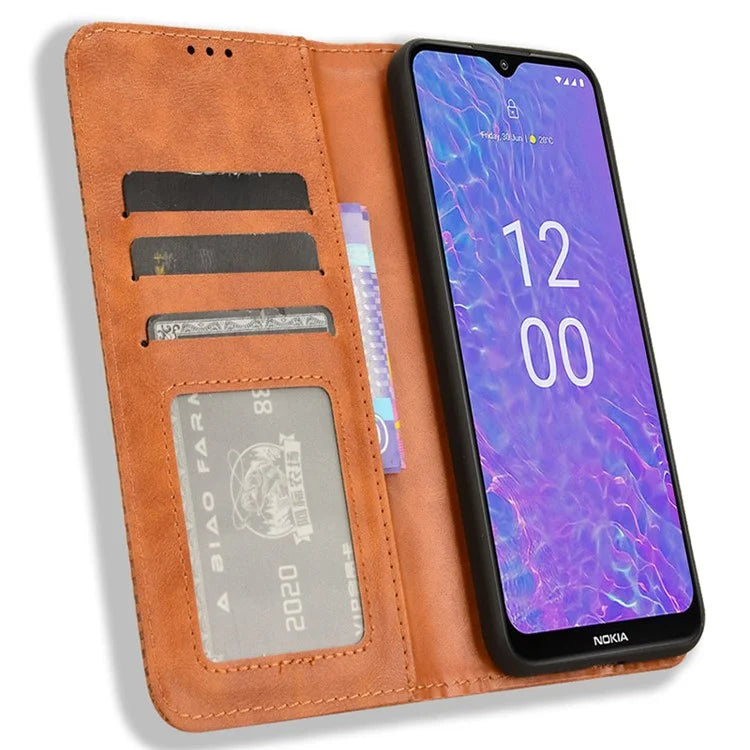 For Nokia C210 Case Wallet Retro PU Leather Protective Phone Cover