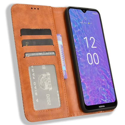 For Nokia C210 Case Wallet Retro PU Leather Protective Phone Cover