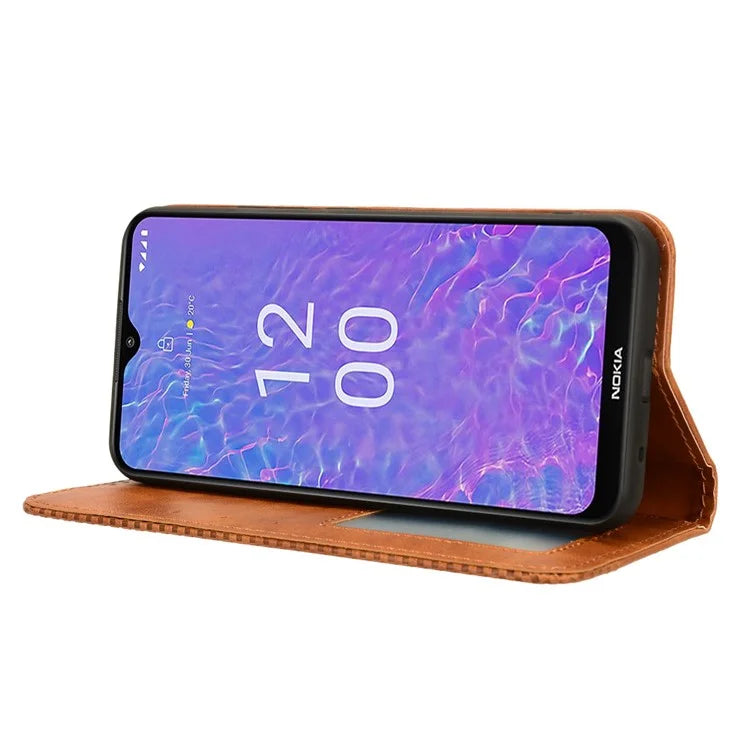 For Nokia C210 Case Wallet Retro PU Leather Protective Phone Cover
