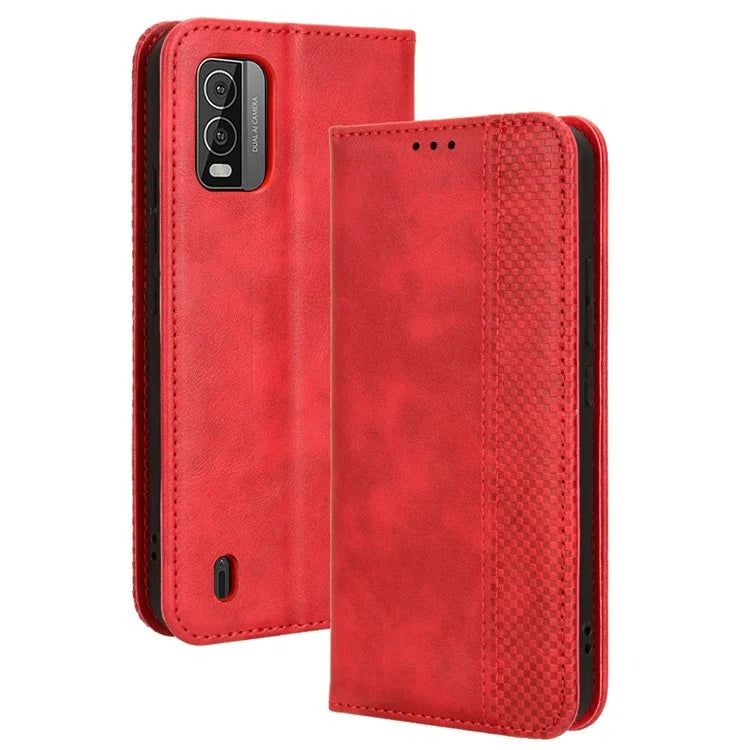 For Nokia C210 Case Wallet Retro PU Leather Protective Phone Cover
