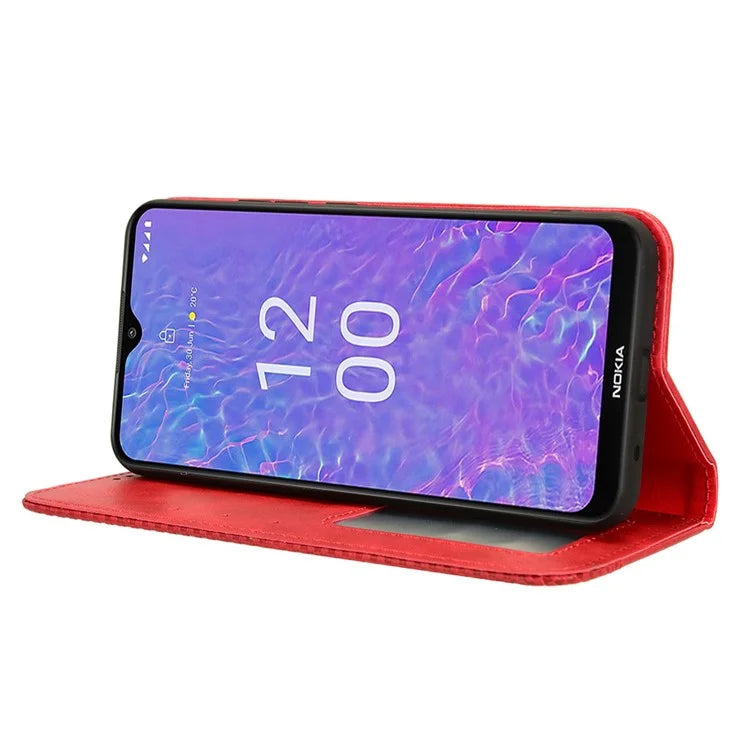For Nokia C210 Case Wallet Retro PU Leather Protective Phone Cover