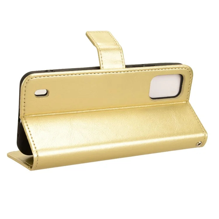 For Nokia C210 Leather Case Crazy Horse Texture Phone Wallet Cover