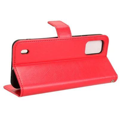 For Nokia C210 Leather Case Crazy Horse Texture Phone Wallet Cover