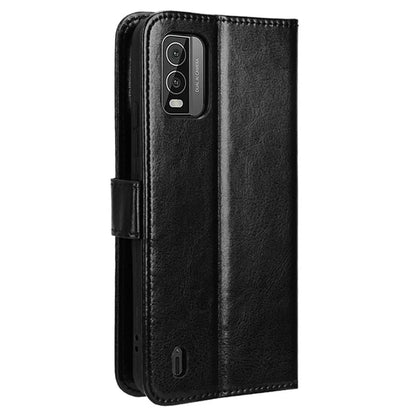 For Nokia C210 Leather Case Crazy Horse Texture Phone Wallet Cover