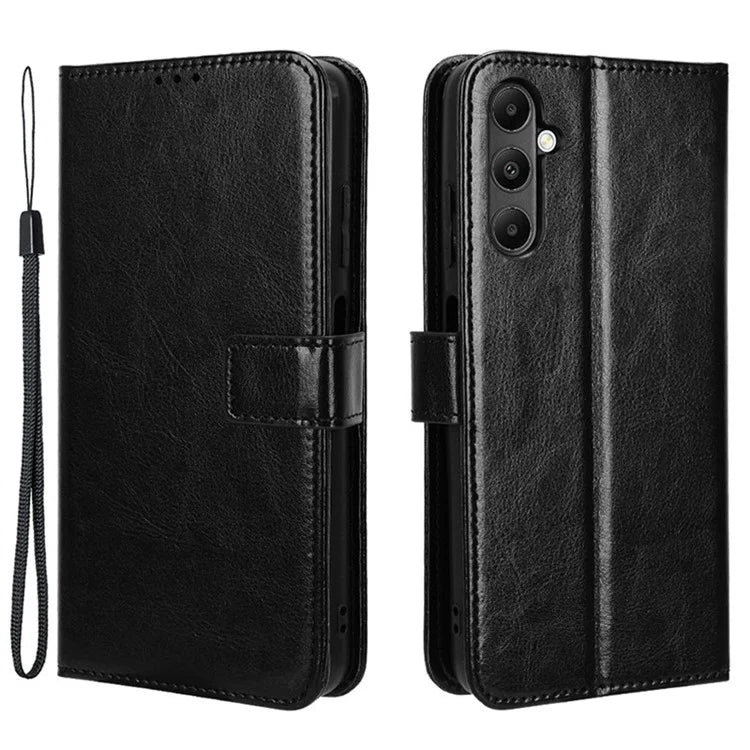 For Samsung Galaxy A05s 4G / M14 4G Case Crazy Horse Texture Stand Wallet Phone Cover