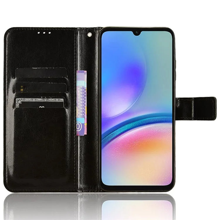 For Samsung Galaxy A05s 4G / M14 4G Case Crazy Horse Texture Stand Wallet Phone Cover