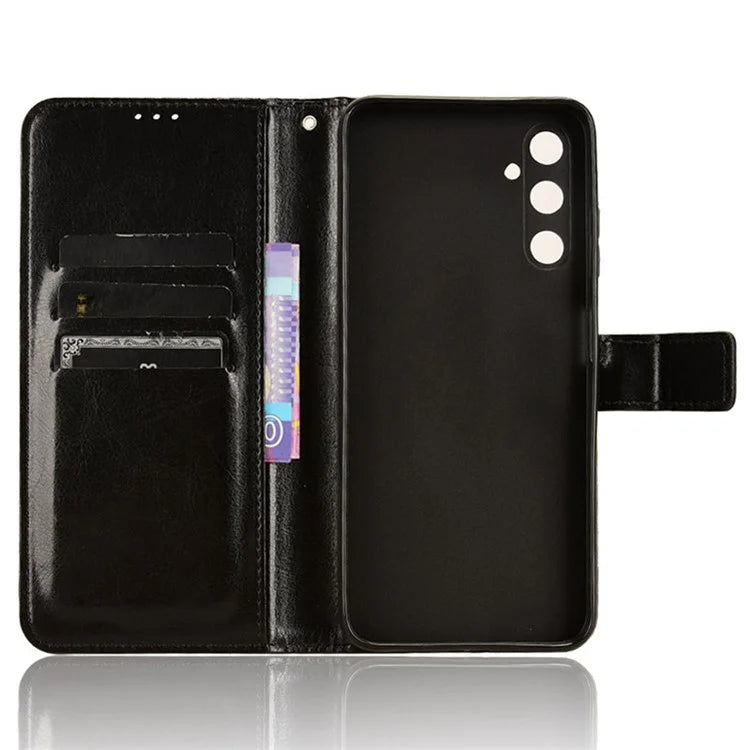 For Samsung Galaxy A05s 4G / M14 4G Case Crazy Horse Texture Stand Wallet Phone Cover