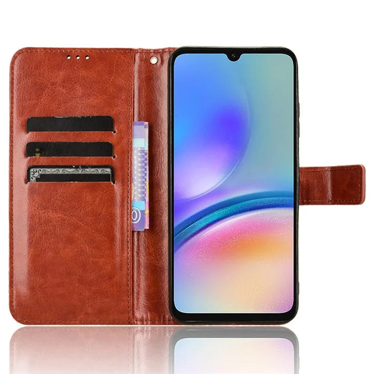 For Samsung Galaxy A05s 4G / M14 4G Case Crazy Horse Texture Stand Wallet Phone Cover