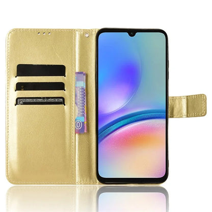 For Samsung Galaxy A05s 4G / M14 4G Case Crazy Horse Texture Stand Wallet Phone Cover
