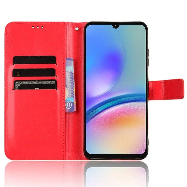 For Samsung Galaxy A05s 4G / M14 4G Case Crazy Horse Texture Stand Wallet Phone Cover