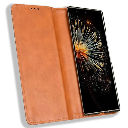 For Xiaomi Mix Fold 3 5G Folding Case Retro PU Leather Stand Phone Cover