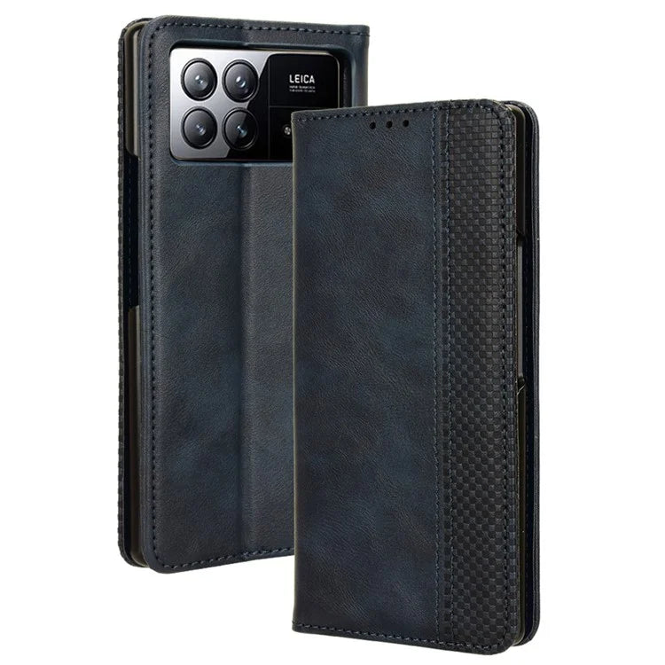 For Xiaomi Mix Fold 3 5G Folding Case Retro PU Leather Stand Phone Cover