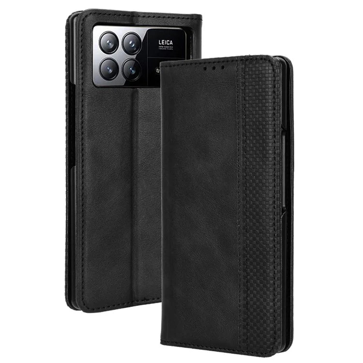 For Xiaomi Mix Fold 3 5G Folding Case Retro PU Leather Stand Phone Cover