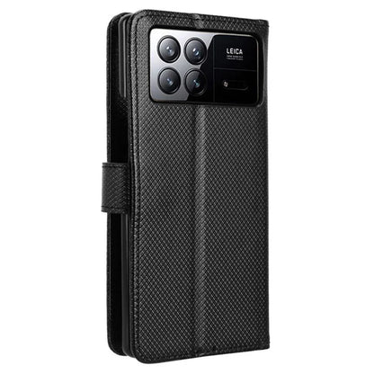 For Xiaomi Mix Fold 3 5G Phone Case Diamond Texture PU Leather Cover with Wallet