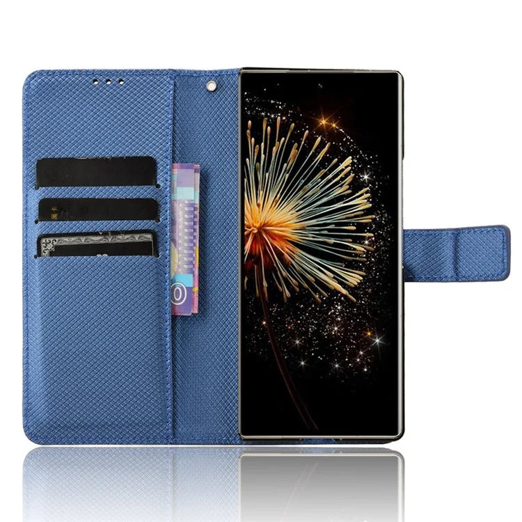 For Xiaomi Mix Fold 3 5G Phone Case Diamond Texture PU Leather Cover with Wallet