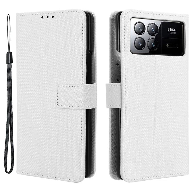 For Xiaomi Mix Fold 3 5G Phone Case Diamond Texture PU Leather Cover with Wallet