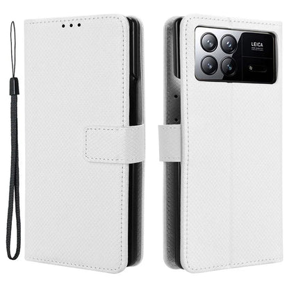 For Xiaomi Mix Fold 3 5G Phone Case Diamond Texture PU Leather Cover with Wallet