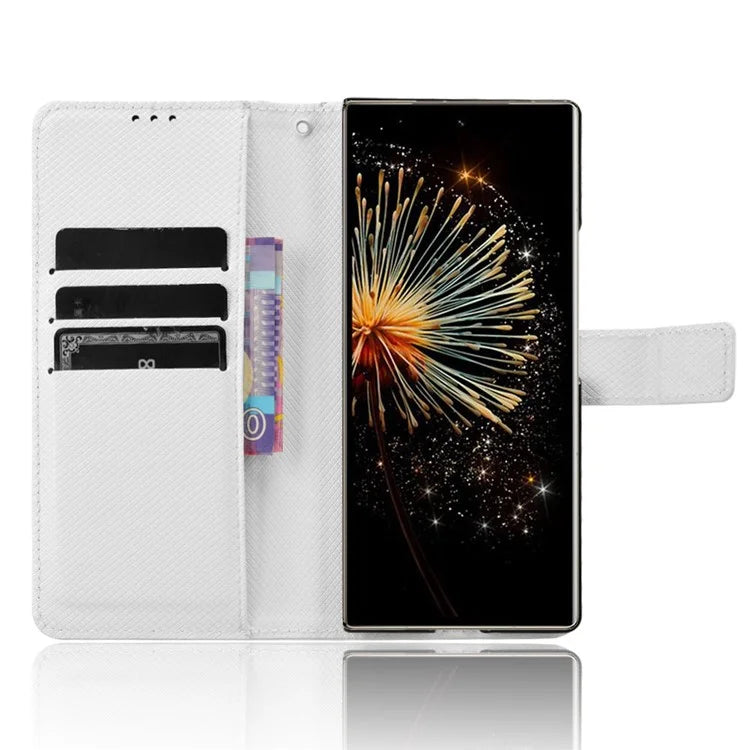 For Xiaomi Mix Fold 3 5G Phone Case Diamond Texture PU Leather Cover with Wallet