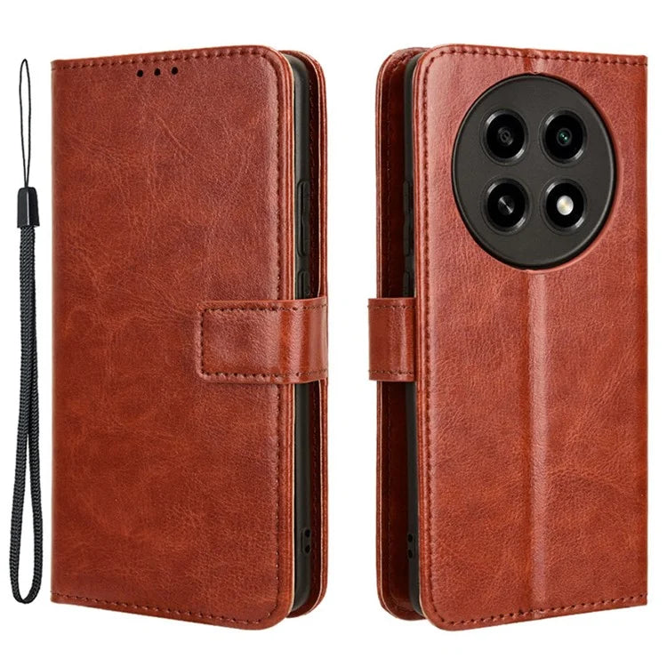 For Oppo A2 Pro 5G Case Crazy Horse Texture PU Leather Wallet Phone Cover