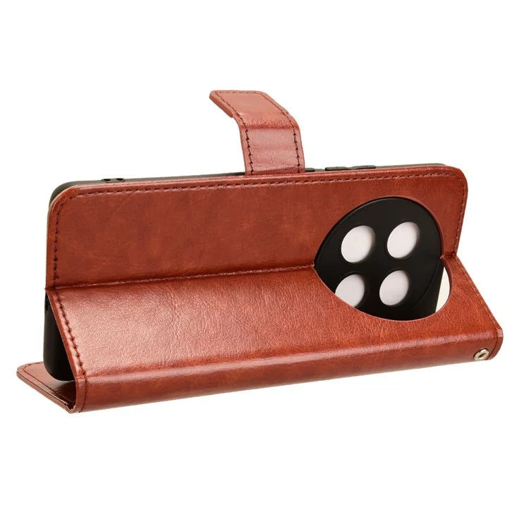 For Oppo A2 Pro 5G Case Crazy Horse Texture PU Leather Wallet Phone Cover