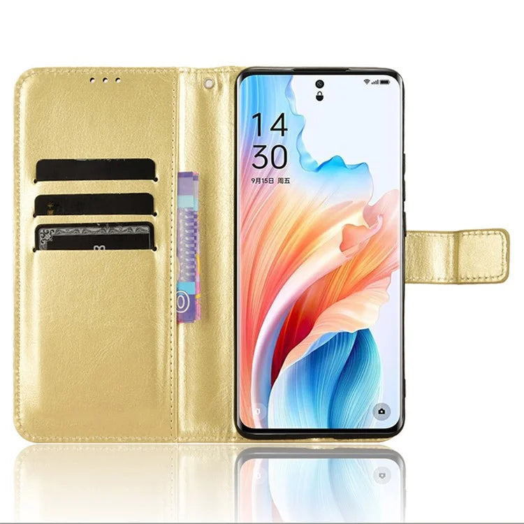 For Oppo A2 Pro 5G Case Crazy Horse Texture PU Leather Wallet Phone Cover