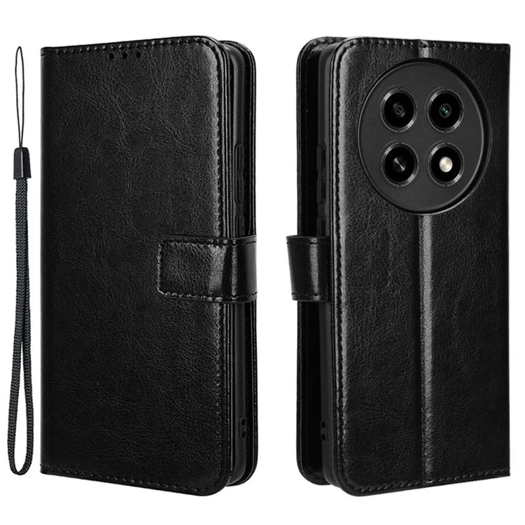 For Oppo A2 Pro 5G Case Crazy Horse Texture PU Leather Wallet Phone Cover