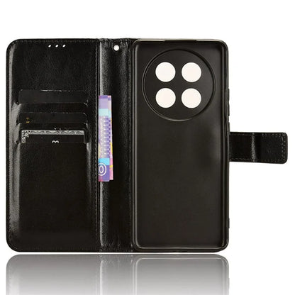 For Oppo A2 Pro 5G Case Crazy Horse Texture PU Leather Wallet Phone Cover