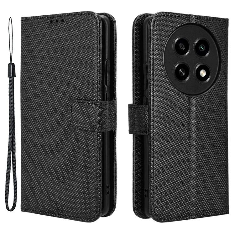 For Oppo A2 Pro 5G Case Diamond Texture Wallet PU Leather Phone Cover