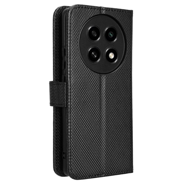 For Oppo A2 Pro 5G Case Diamond Texture Wallet PU Leather Phone Cover