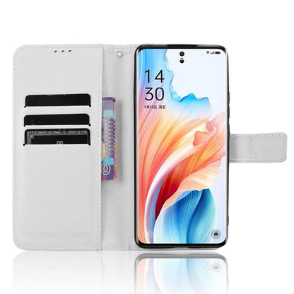 For Oppo A2 Pro 5G Case Diamond Texture Wallet PU Leather Phone Cover
