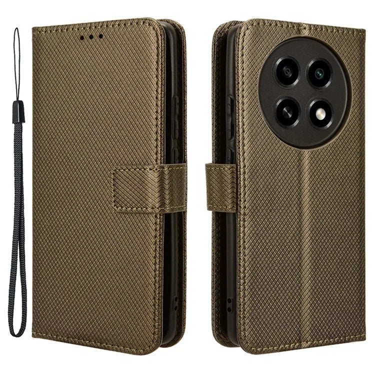 For Oppo A2 Pro 5G Case Diamond Texture Wallet PU Leather Phone Cover