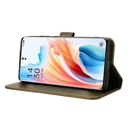 For Oppo A2 Pro 5G Case Diamond Texture Wallet PU Leather Phone Cover