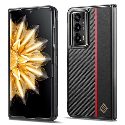 LC.IMEEKE For Honor Magic V2 5G Case Carbon Fiber Texture Folding Phone Cover