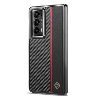 LC.IMEEKE For Honor Magic V2 5G Case Carbon Fiber Texture Folding Phone Cover