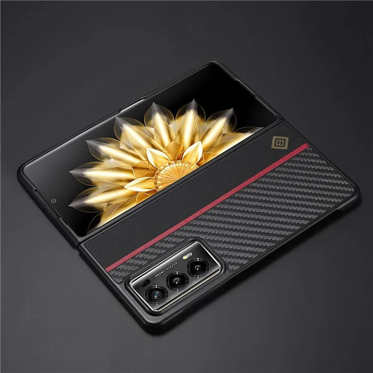 LC.IMEEKE For Honor Magic V2 5G Case Carbon Fiber Texture Folding Phone Cover