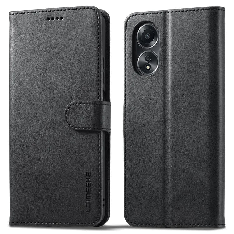 LC.IMEEKE Phone Shell for Oppo A78 4G Case PU Leather Stand Wallet Cover