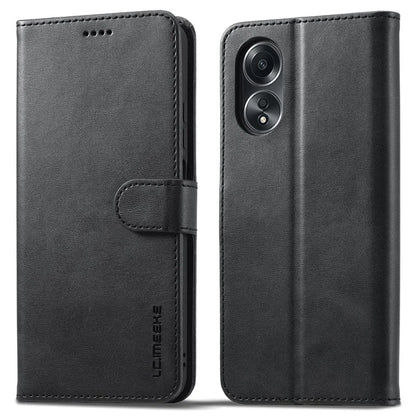 LC.IMEEKE Phone Shell for Oppo A78 4G Case PU Leather Stand Wallet Cover