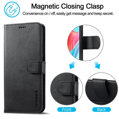 LC.IMEEKE Phone Shell for Oppo A78 4G Case PU Leather Stand Wallet Cover
