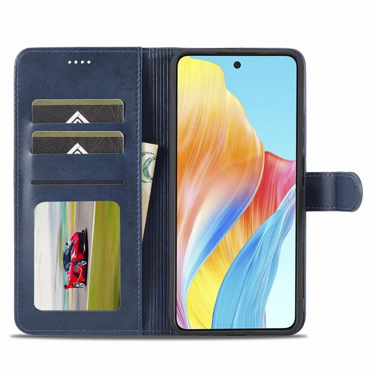 LC.IMEEKE Phone Shell for Oppo A78 4G Case PU Leather Stand Wallet Cover