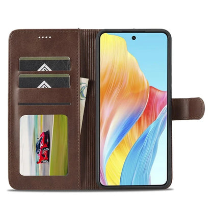 LC.IMEEKE Phone Shell for Oppo A78 4G Case PU Leather Stand Wallet Cover